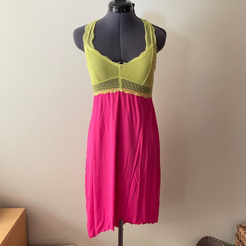 Y2K vintage 2000's honeydew nightgown bright colors slip dress fairy